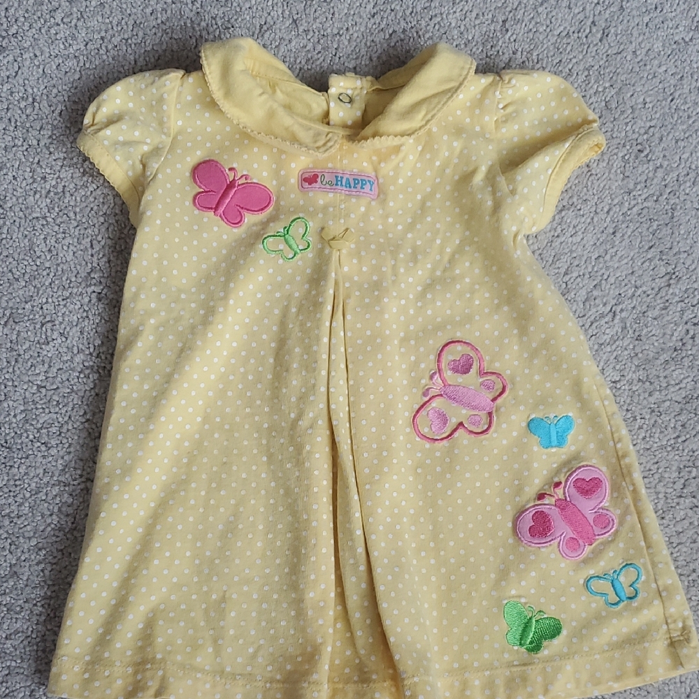 Carter's Yellow Dress with Butterfly Appliques